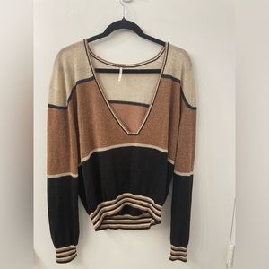Free people medium metallic sweater